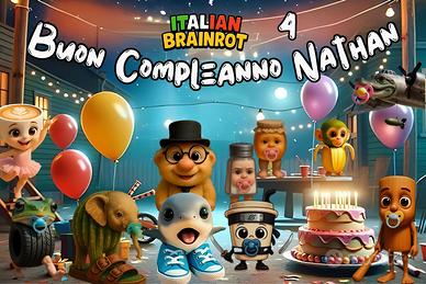 Poster Striscione BRAINROT ITALIAN 150X100 Persona