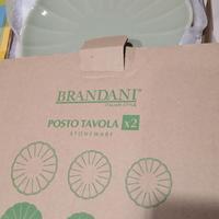 Set 4 posti Flower verde salvia /avorio