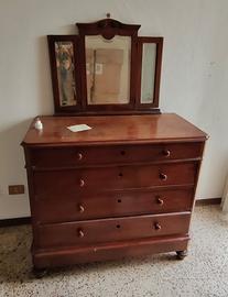 Comò Vintage Anni '40 con Specchiera