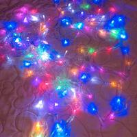 Luci natale cascata colorata