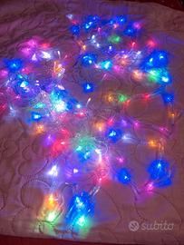 Luci natale cascata colorata