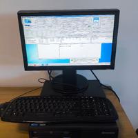 PC Lenovo con Monitor 19 mouse e tastiera win