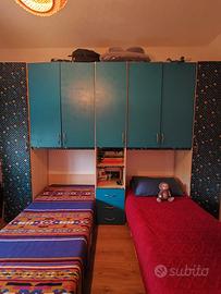 Completo armadio a ponte e letti singoli