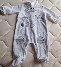 pigiami ciniglia neonato 0/6 mesi