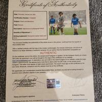 autografo originale maradona e platini con certifi
