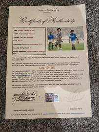 autografo originale maradona e platini con certifi