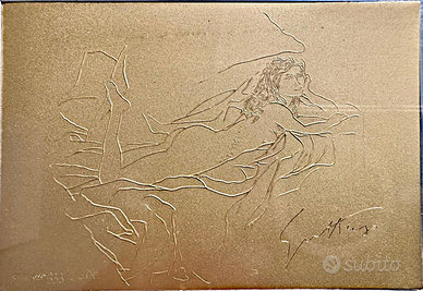 nudo di donna Guttuso in oro 999/1000
