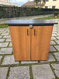 Mobile contenitore basso con ante e serratura