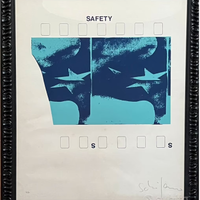 Serigrafia firmata Mario Schifano - Safety, 1968