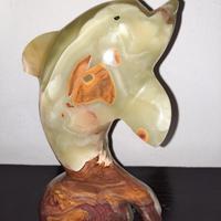 Delfino in onice verde