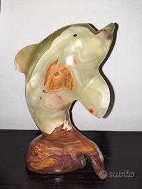 Delfino in onice verde