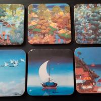 Set sottobicchieri vintage anni '70/'80