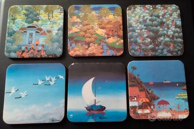 Set sottobicchieri vintage anni '70/'80