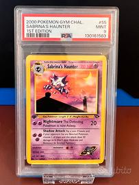 2000 pokemon #55 Sabrina’s Haunter 1 edition PSA 9