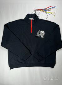 Felpa con Zip Nera MSGM