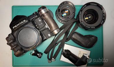 Pentax 67 (late model) + 55mm + 105mm + accessori
