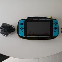 Nintendo switch+caricatore+Minecraft+custodia
