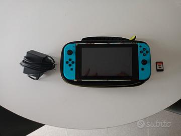 Nintendo switch+caricatore+Minecraft+custodia