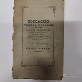 libro antico 1840"Trenta Novelle Boccaccio"