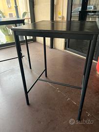 Tavolo alto nero 70x70