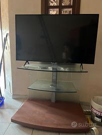 Mobile porta TV moderno in vetro e legno