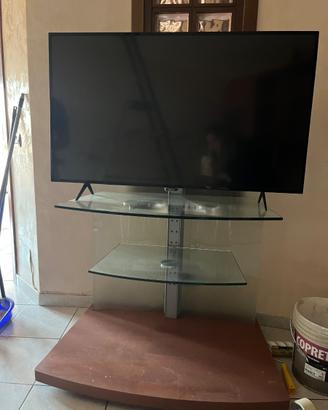Mobile porta TV moderno in vetro e legno