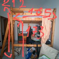 letto soppalco ikea+materasso