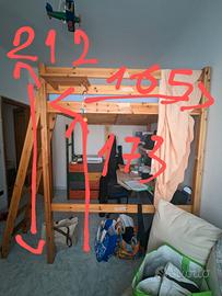 letto soppalco ikea+materasso