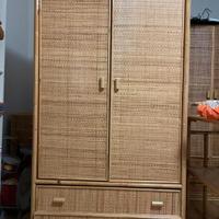 Armadio 2 Ante Vimini Bamboo