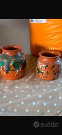 Vasetti / Boccali in terracotta macchiata