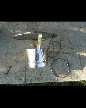 Comignolo Parapioggia Acciaio Inox Fumo camino 25