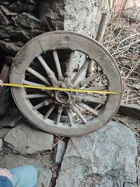 Ruote carro in legno
