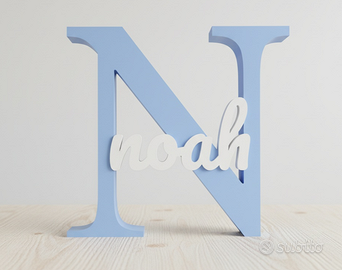 Scritta Personalizzata Nome su Lettera Stampatello