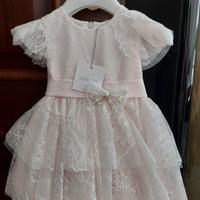 ABITO CERIMONIA BIMBA 12MESI CON CARTELLINO