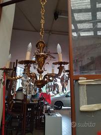 lampadario a gocce vintage