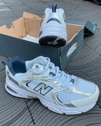 New Balance 530 White Silver Navy 45