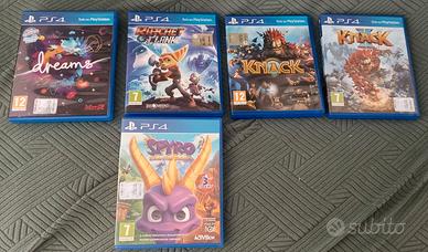 Lotto 5 Giochi PS4 Platform e Famiglia