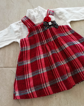 Set abito e maglietta neonata 6/9 mesi Mignolo