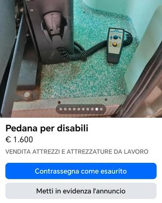 pedana per disabili