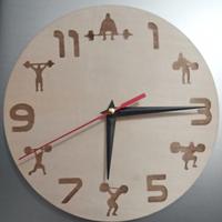 Bodybuilding  orologio da parete in legno