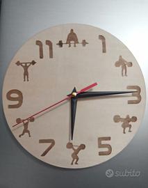 Bodybuilding  orologio da parete in legno