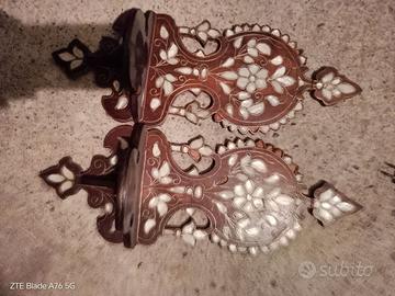 6 aplichers  2 in vetro 2 madre perla 2 capodimon