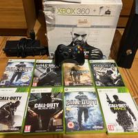 Xbox 360 slim + alimentatore + joistick + 8 giochi