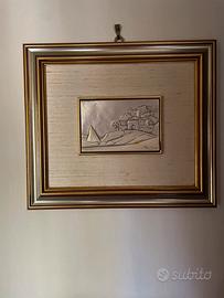 Quadro Ottaviani argento misure dieci per otto cm
