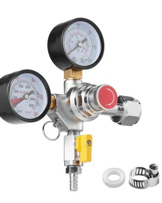 Regolatore con Manometro per Fusto di Gas CO2
