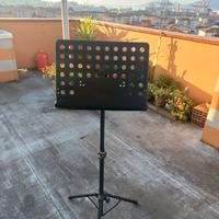 leggio musicale pieghevole in metallo (porta spart
