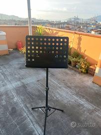 leggio musicale pieghevole in metallo (porta spart