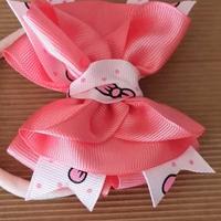 Fiocco grande rosa salmone- NUOVO