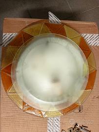 Lampadario da Soffitto in Vetro Fuso e Satinato
