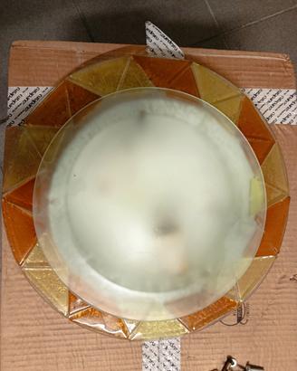 Lampadario da Soffitto in Vetro Fuso e Satinato